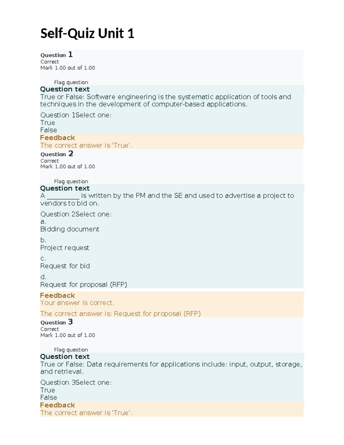 CS 4403 - Software Engineering 2 Quiz Questions and Answers - Studocu