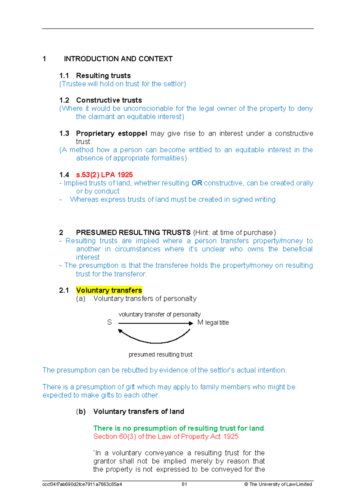 LG 5 - Implied Trusts and Property Disputes - 1 INTRODUCTION AND ...
