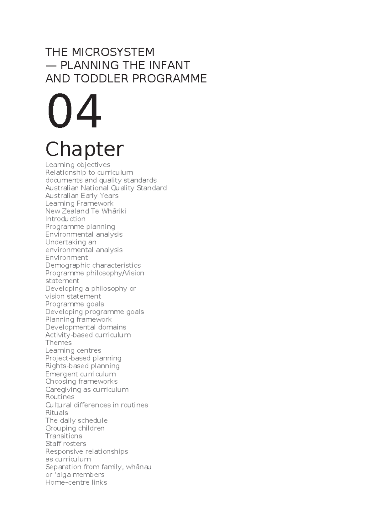 Chapter 4 - Planning the Infant and Toddler Programme: A Comprehensive ...