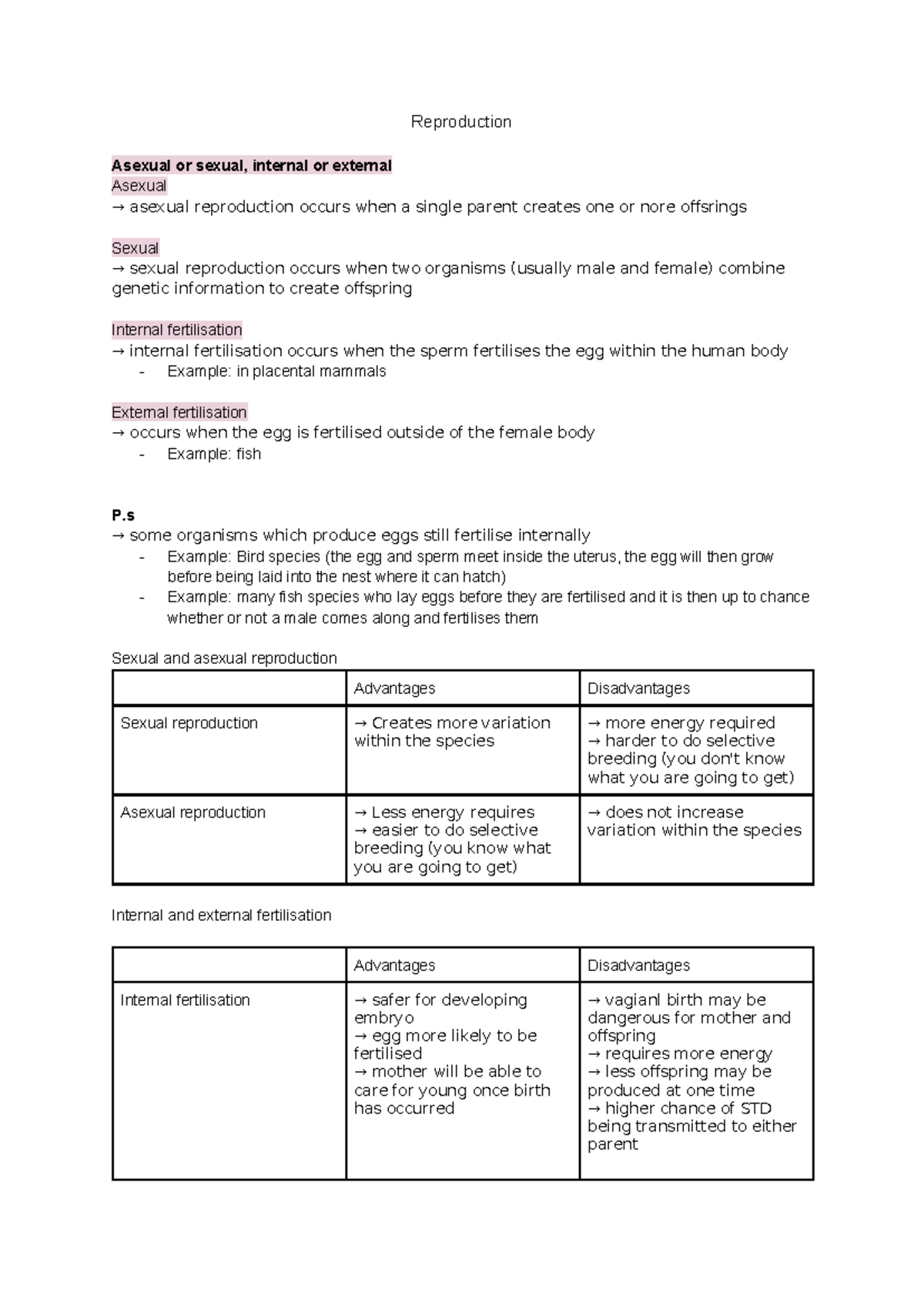 Bio Module 5 - Study Notes on Reproduction and Genetics - Studocu