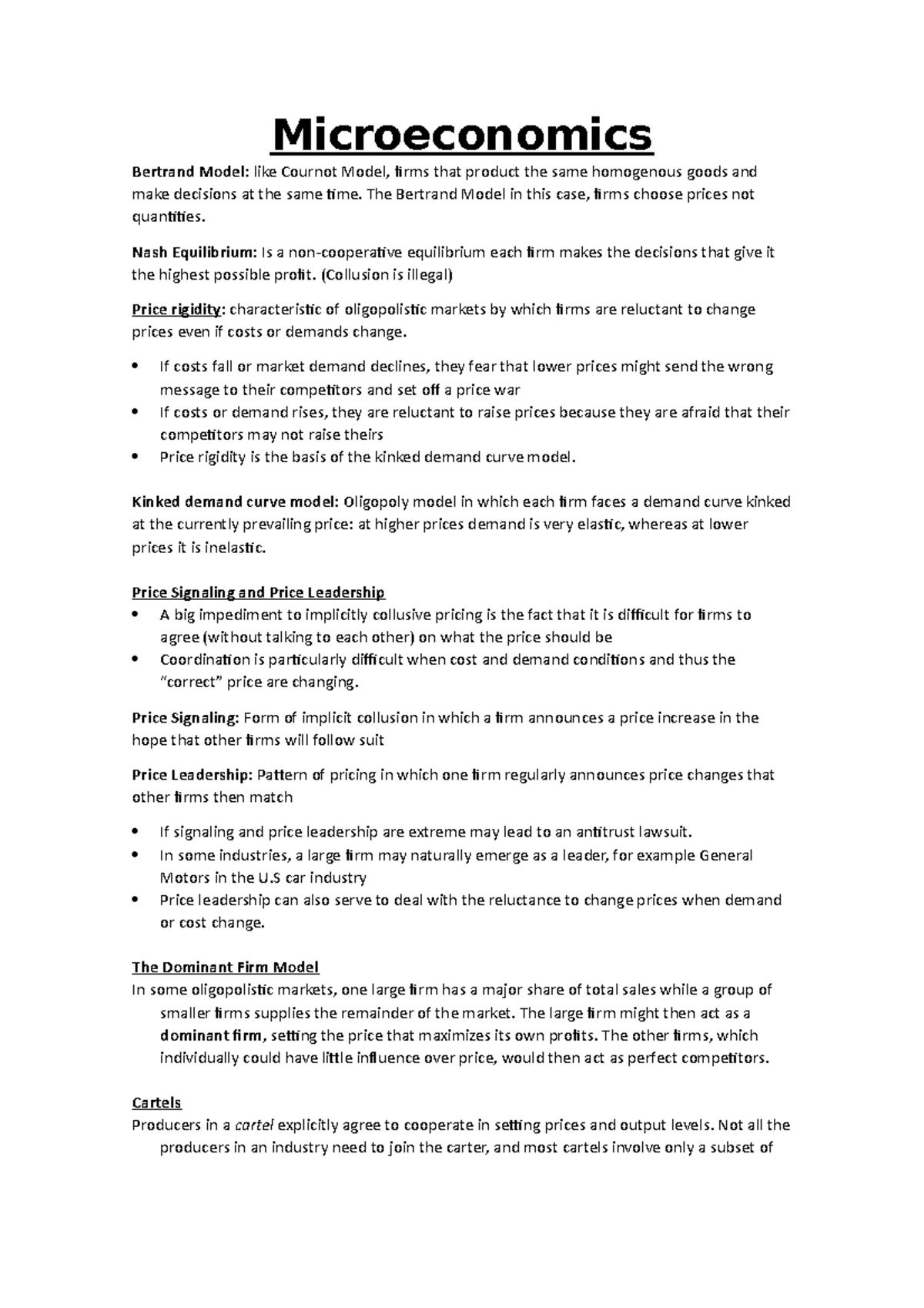 Microeconomics and Macroeconomics Key Concepts - ECON 101 Study Notes ...