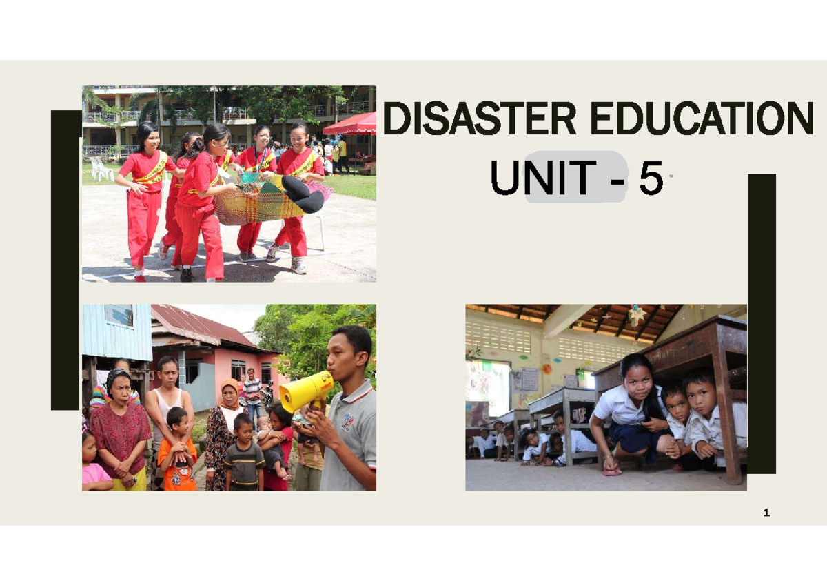 Disaster Education and Resilience Strategies - 21CEO308T - Studocu