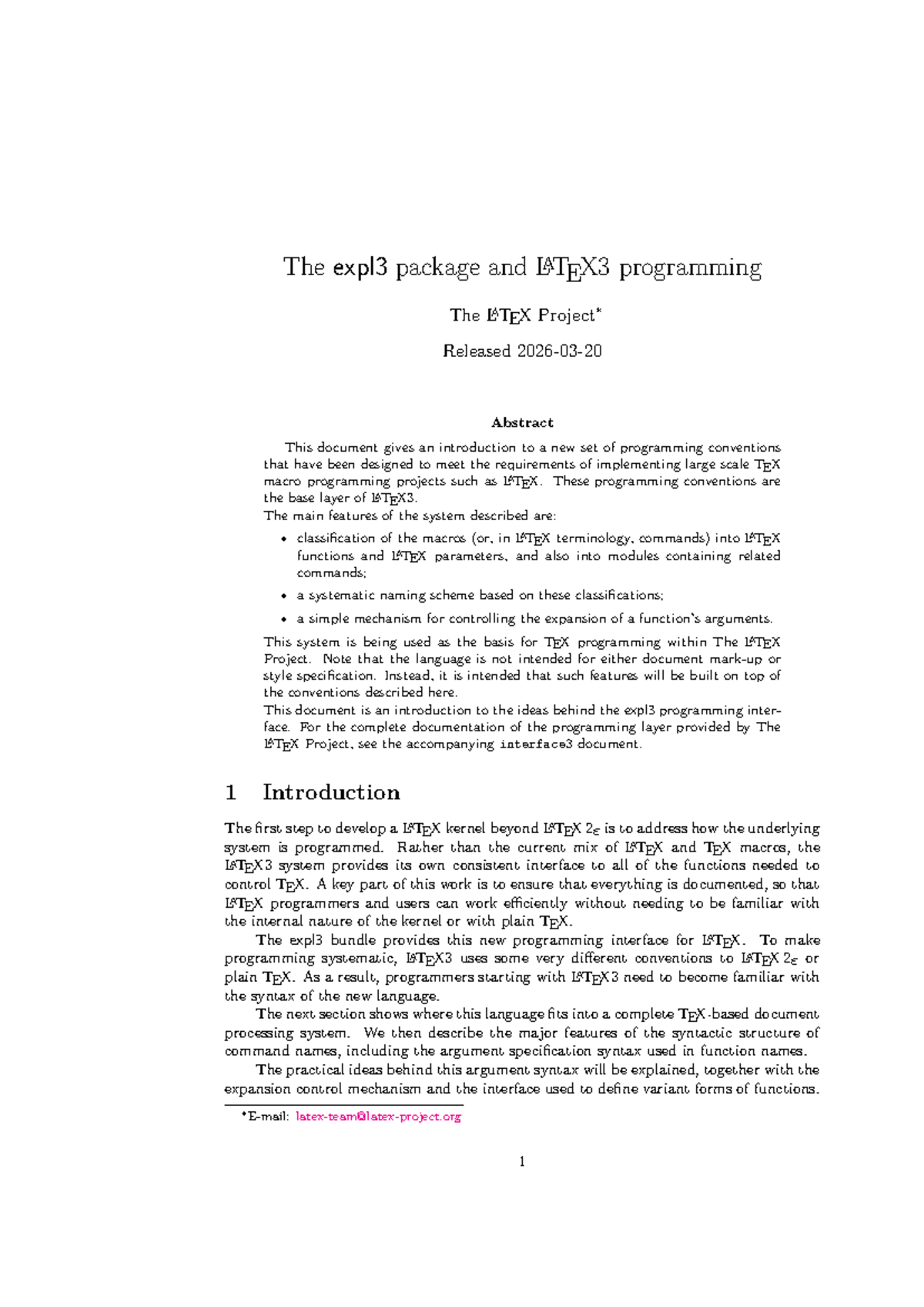 Expl3 Package Overview: LATEX3 Programming Concepts - Studocu
