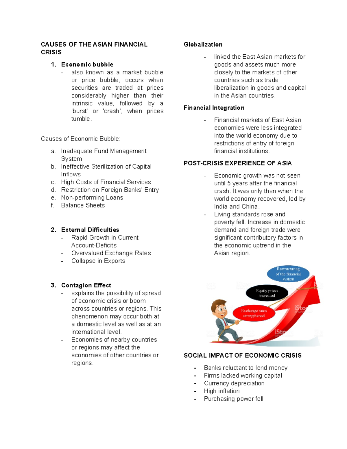Cause OF Asian Financial Crisis - CAUSES OF THE ASIAN FINANCIAL CRISIS ...