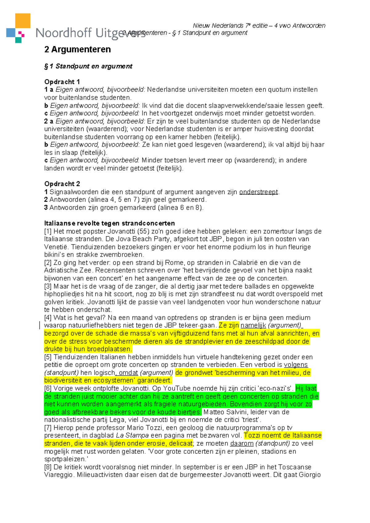 2 Argumenteren - Lesnotities en Structuren van Argumenten - Studeersnel