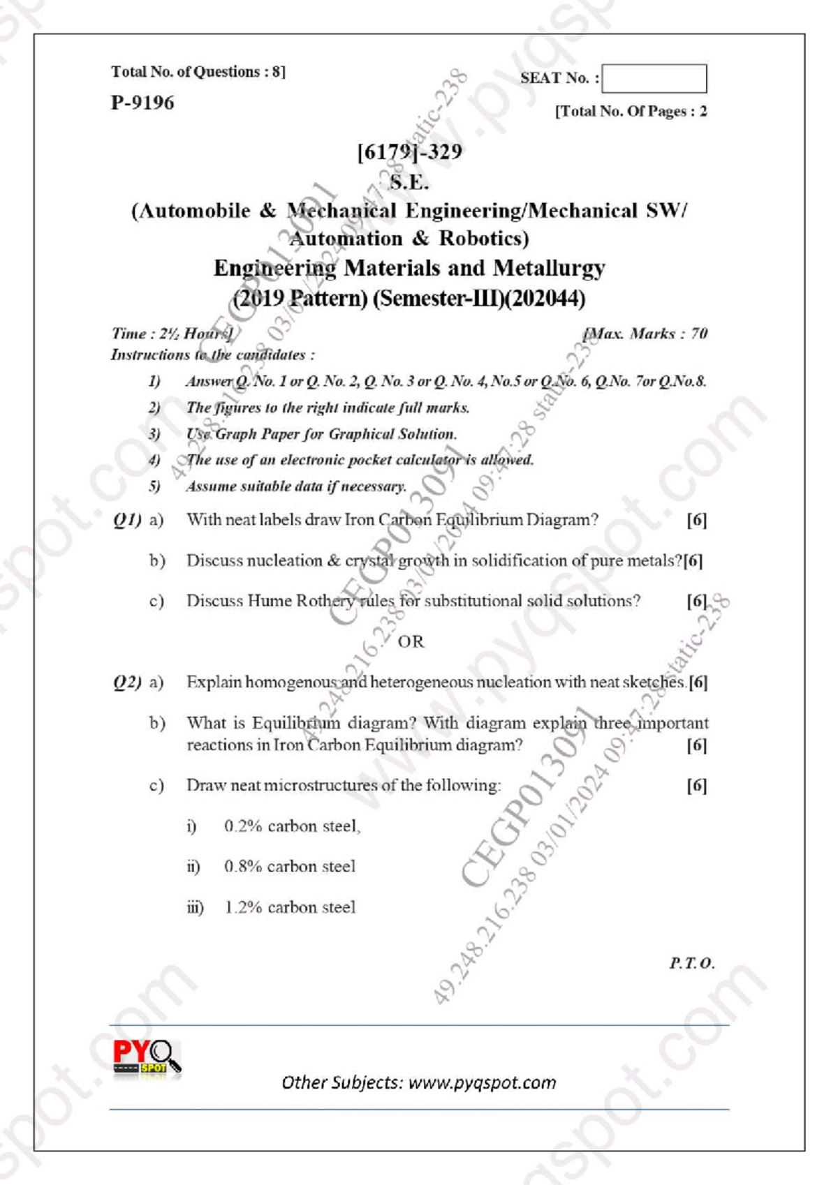EMM 2023 Quality Endsem Solved Question Paper & Solution Guide - Studocu