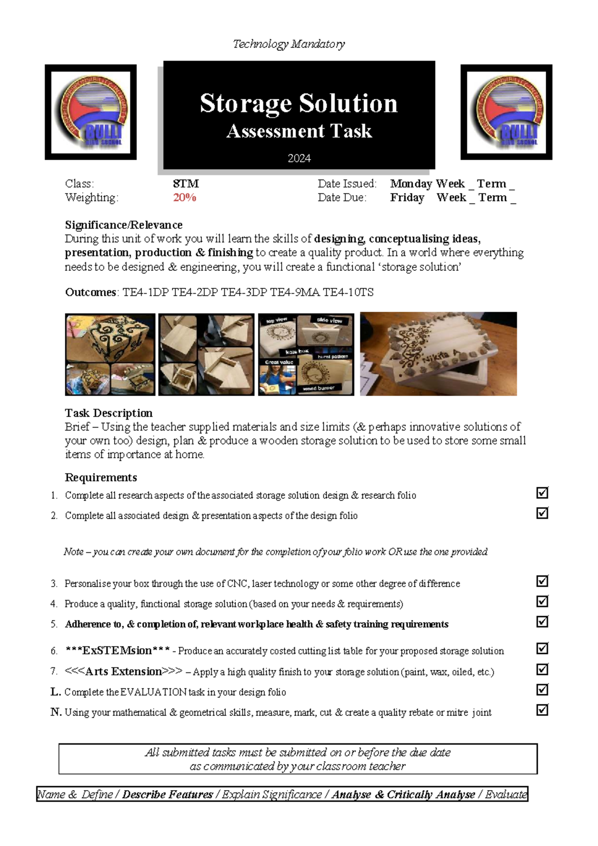 8TM Storage Solution Design Assessment Task 2024 - Studocu