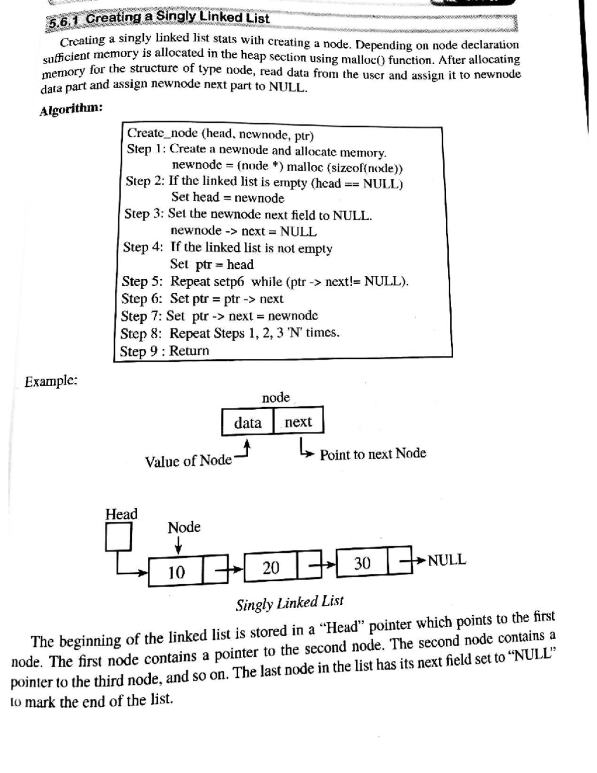 Singly Linked List Operations: Creation, Insertion, and Deletion - Studocu