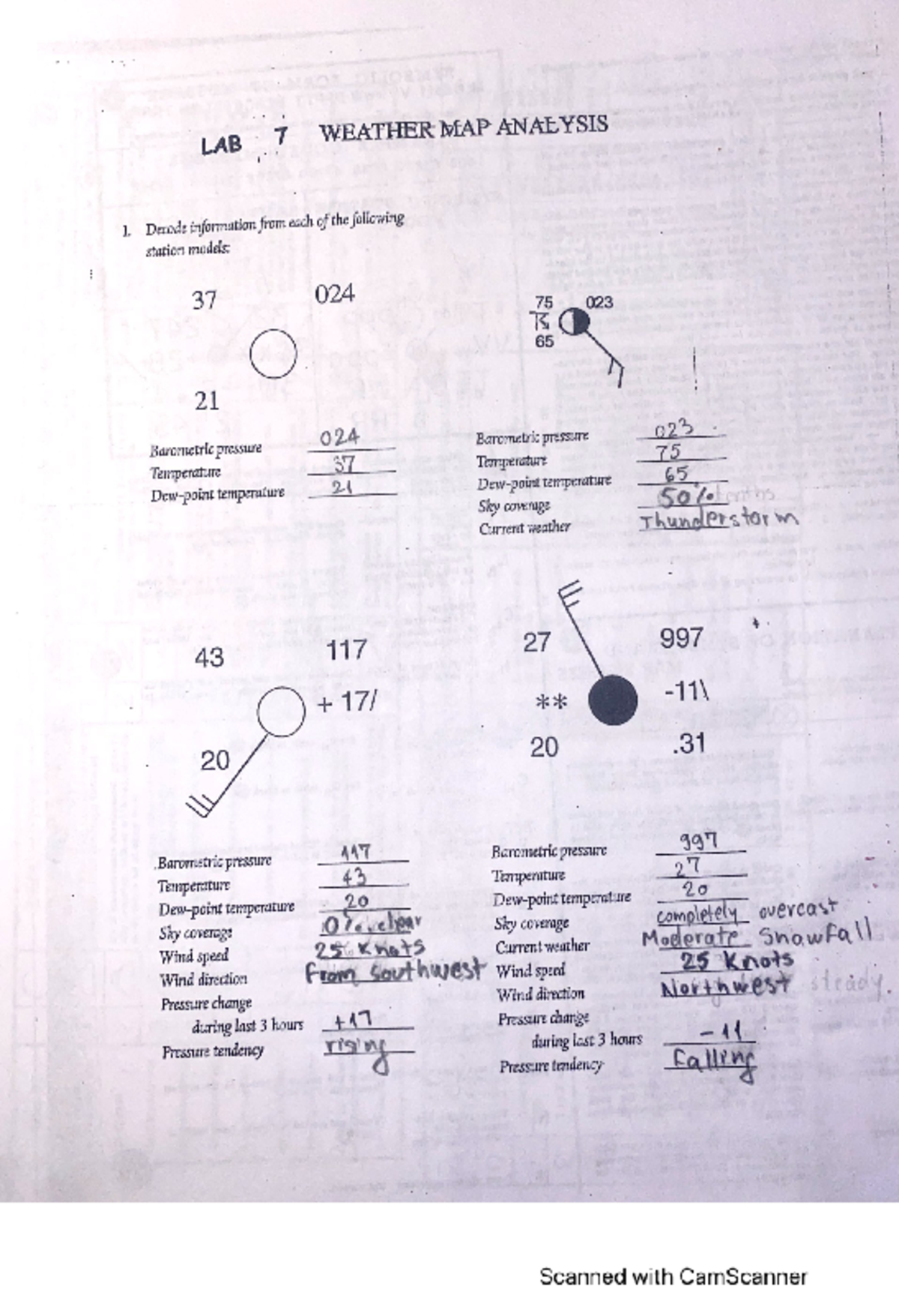 Lab 7 - Weather Map Analysis in Biological Anthropology - Studocu