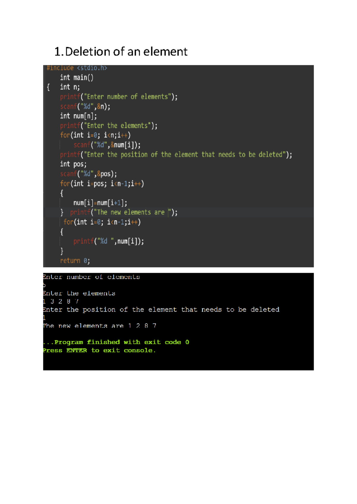 DSA Assignment 4 - Design and analysis of algo lab - Deletion of an ...