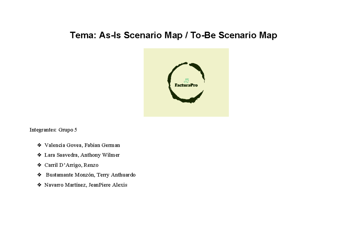 As-Is & To-Be Scenario Maps for CEO & Employee - Estudio Contable - Studocu