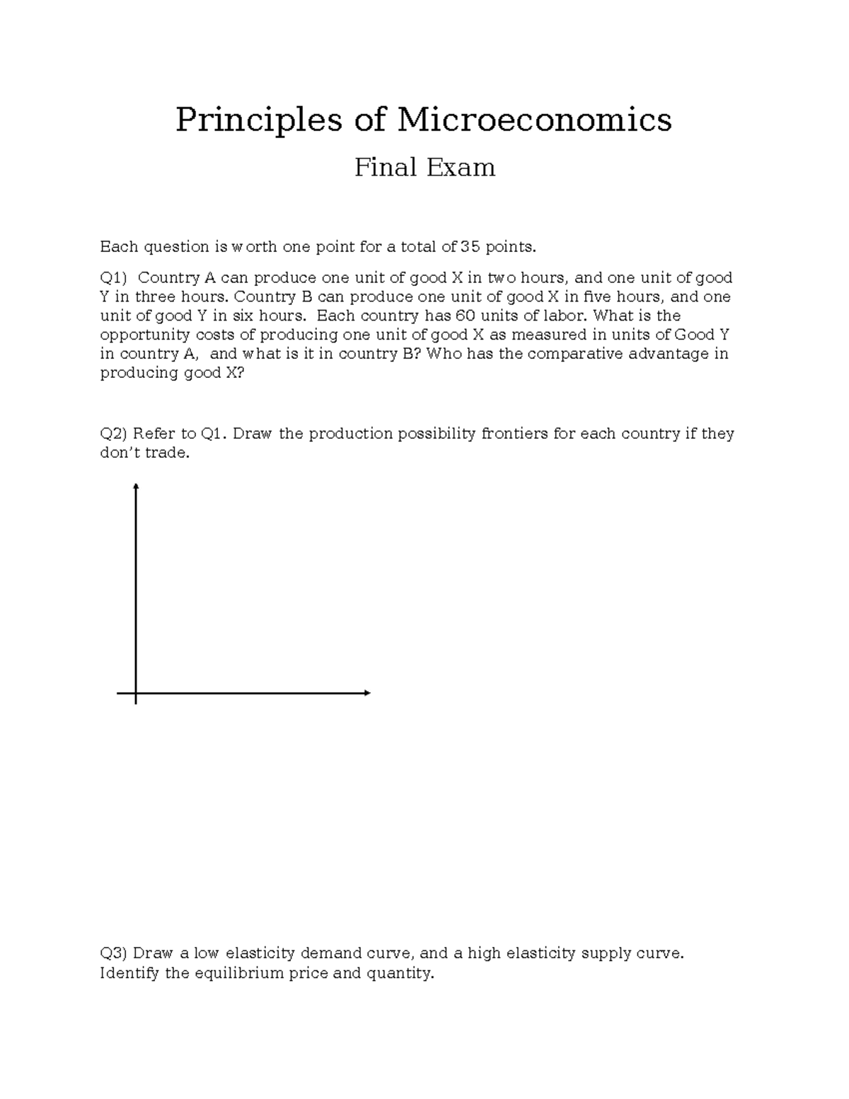 Final Exam Review - ECON-1: Principles of Microeconomics - Studocu