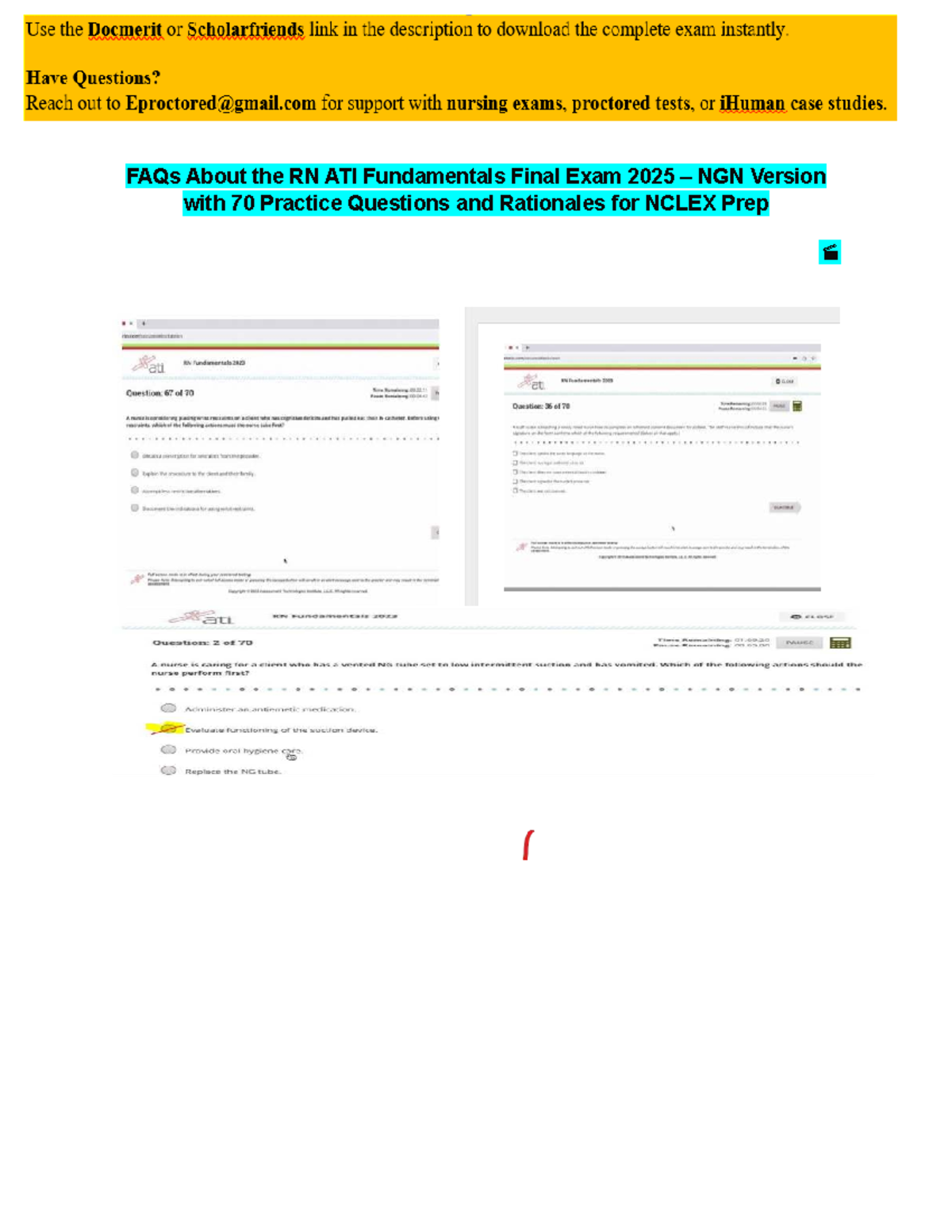 ATI RN Fundamentals Final Exam Study Guide 2025: Testbank & FAQs - Studocu
