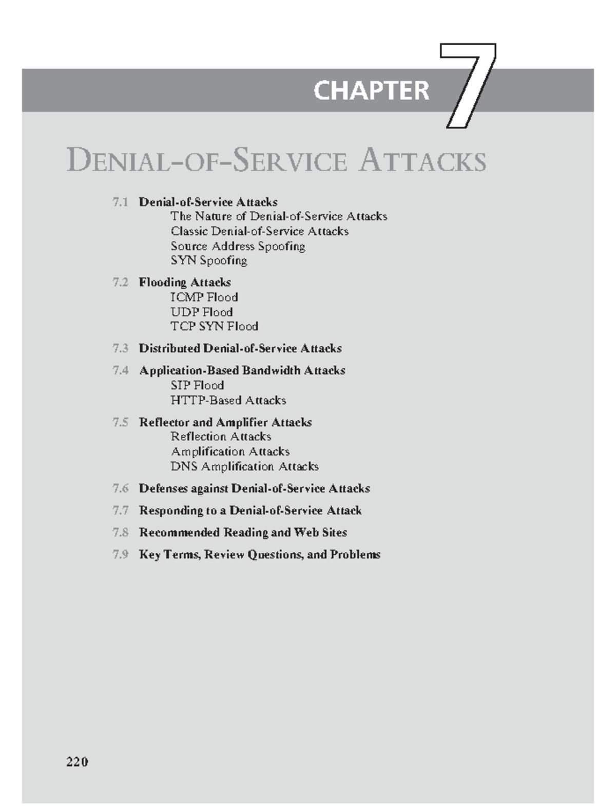 CS 2089 Chapter 7: Understanding DoS Attacks and Defenses - Studocu