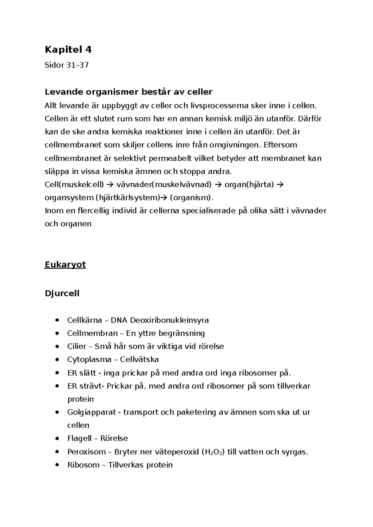 halvkursprov-spira-biologi-2-kapitel-4-sidor-31-levande-organismer