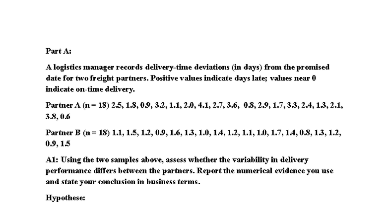 Analysis of Delivery Performance Variability and Ad Spend Impact in ...