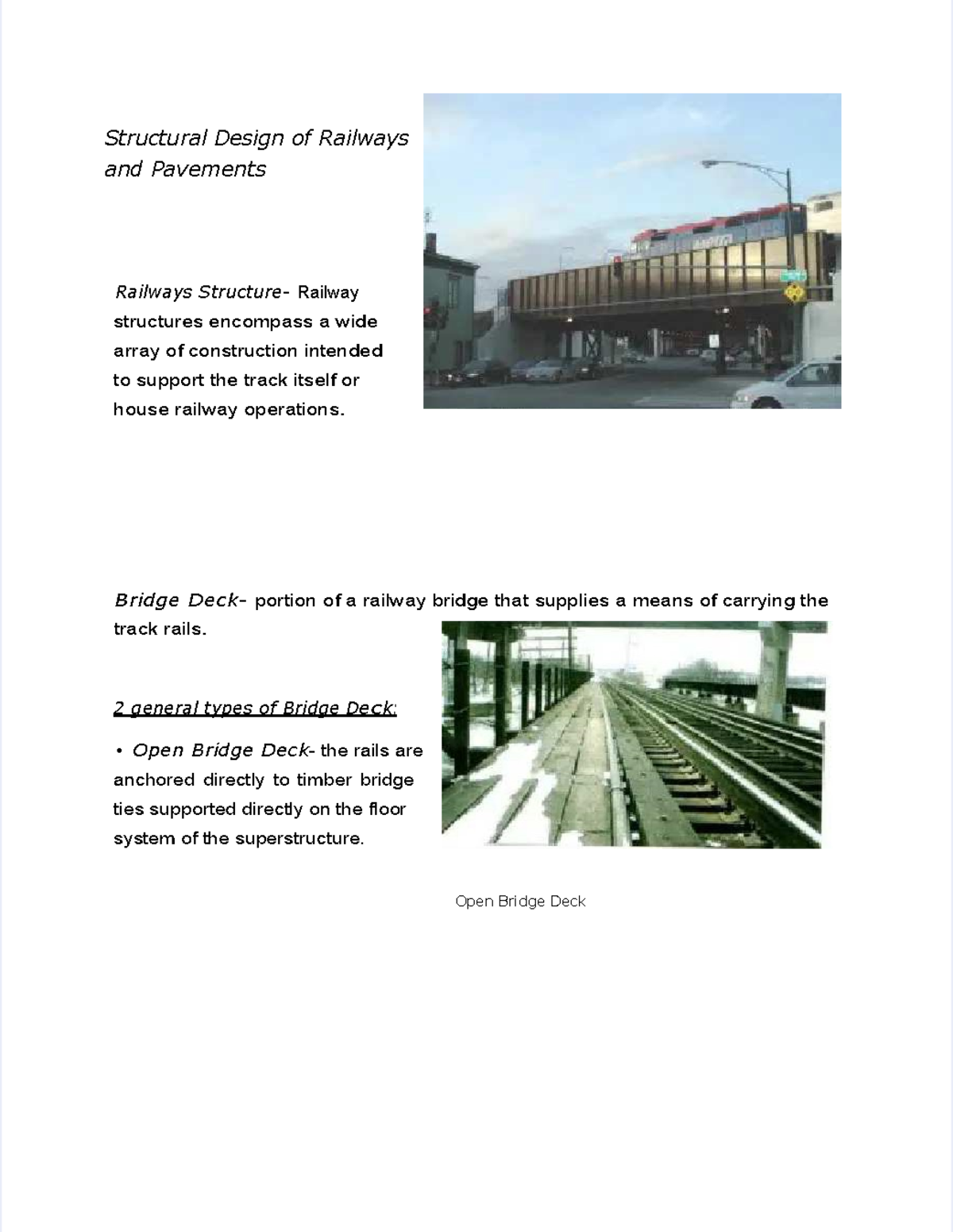 Structural Design of Railways and Pavements (BSCE3 EC1) Notes - Studocu