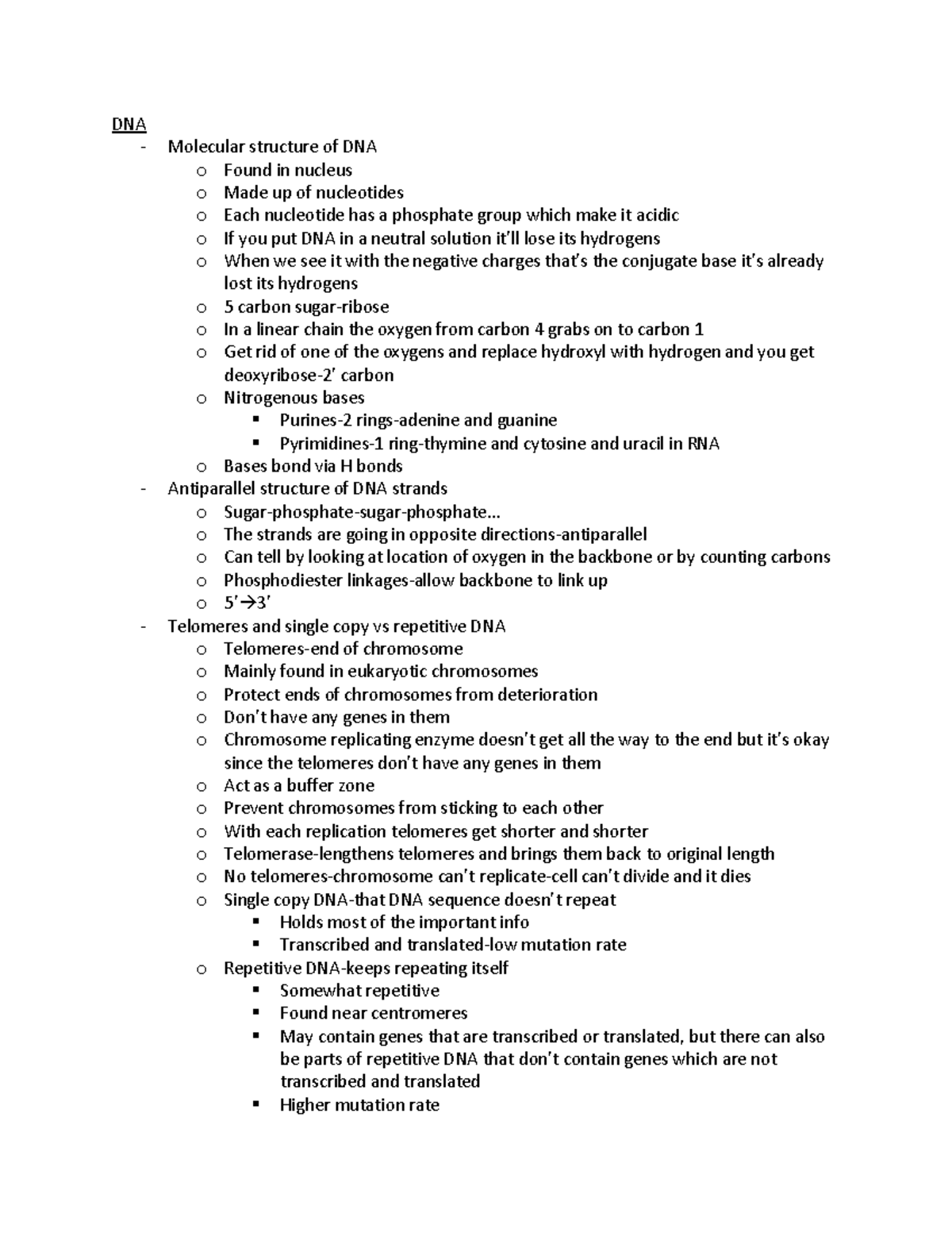 Khan Academy Notes - use it well as a study note - DNA Molecular ...