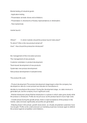 Product Launch - Study Notes & Assignments - Studocu