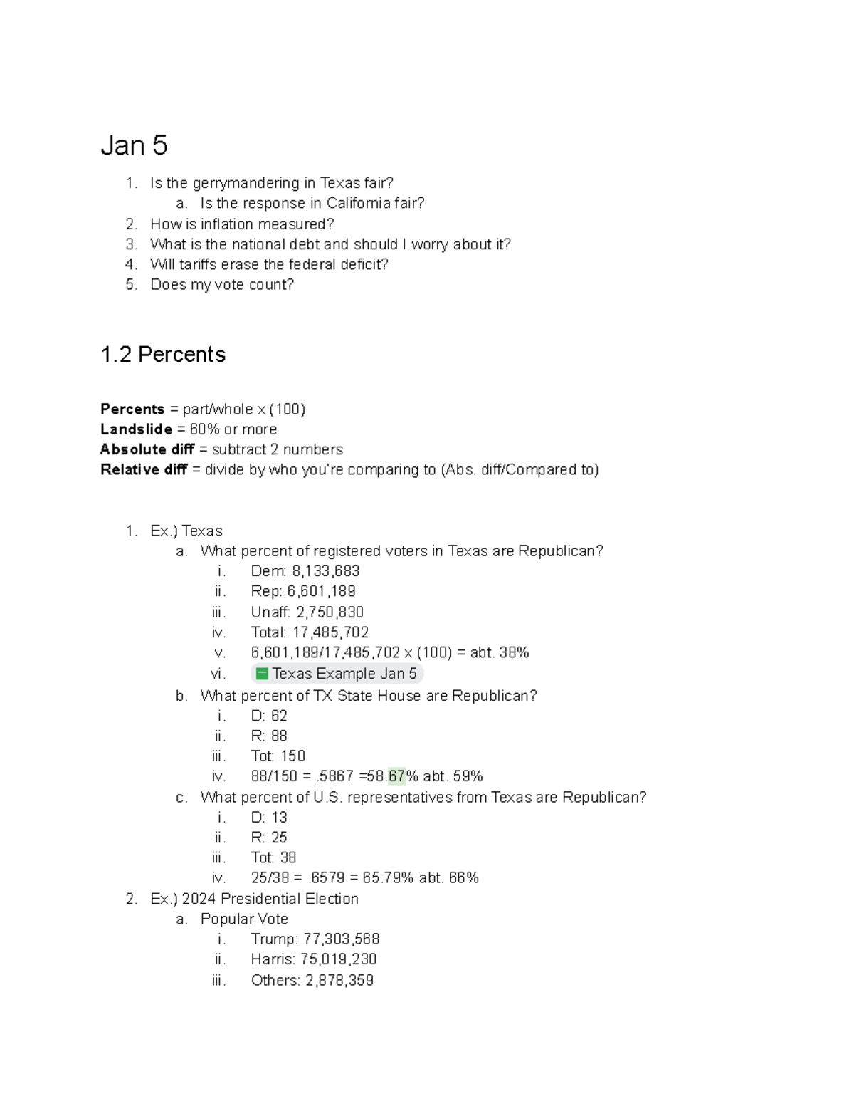 Math and Democracy: Analyzing Voting, Taxes, and Elections (MATH 101 ...