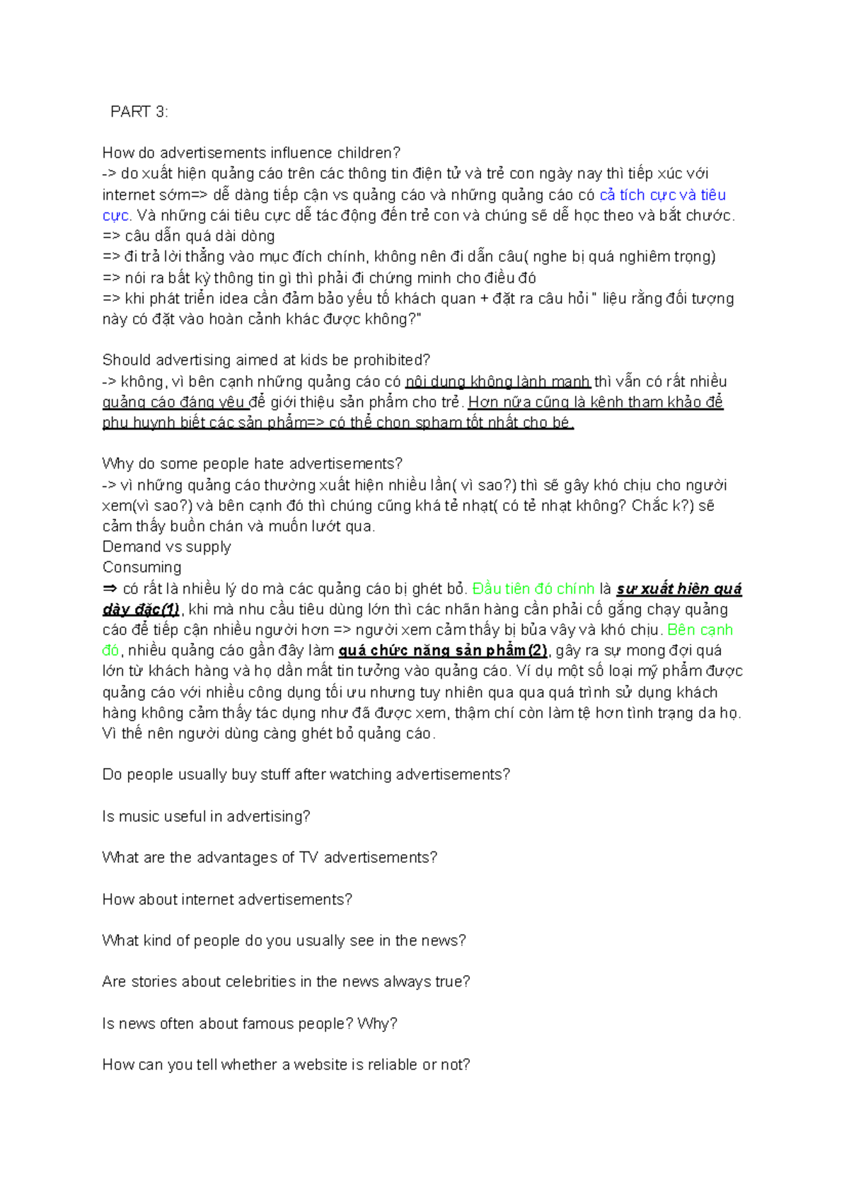 PART 3: The Impact of Advertising on Children and Consumer Behavior ...