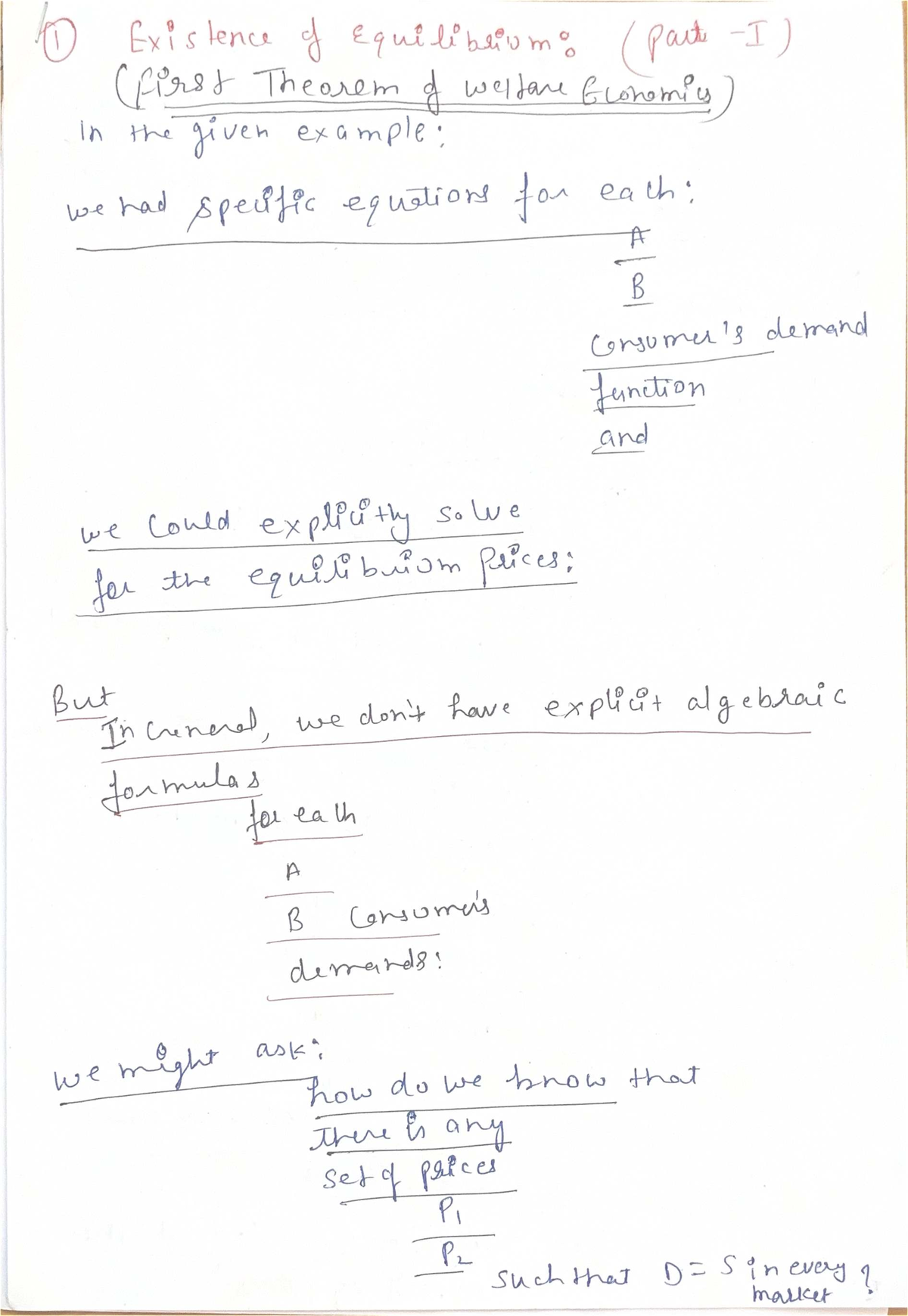 First Theorem of Welfare Economics Notes (ECO 101) - Studocu