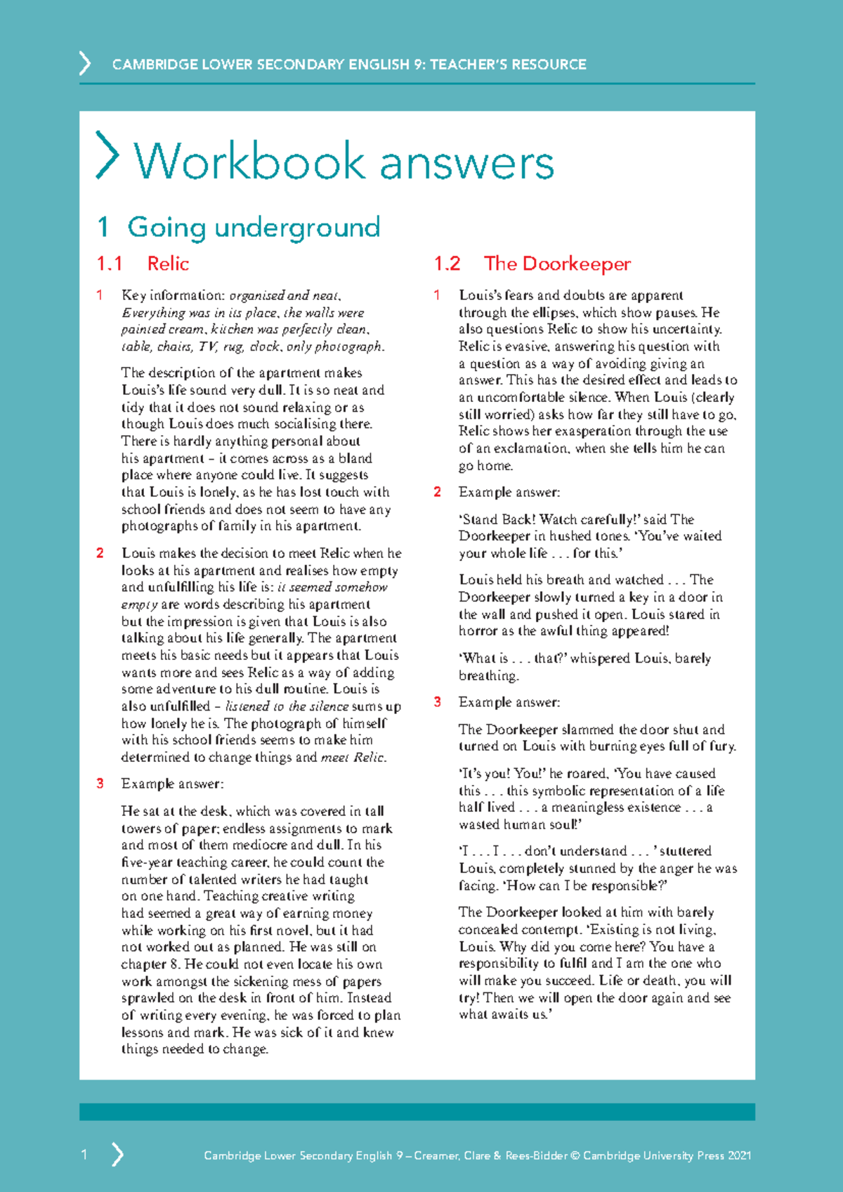LS English 9 Workbook Answers & Analysis: Key Themes and Characters ...