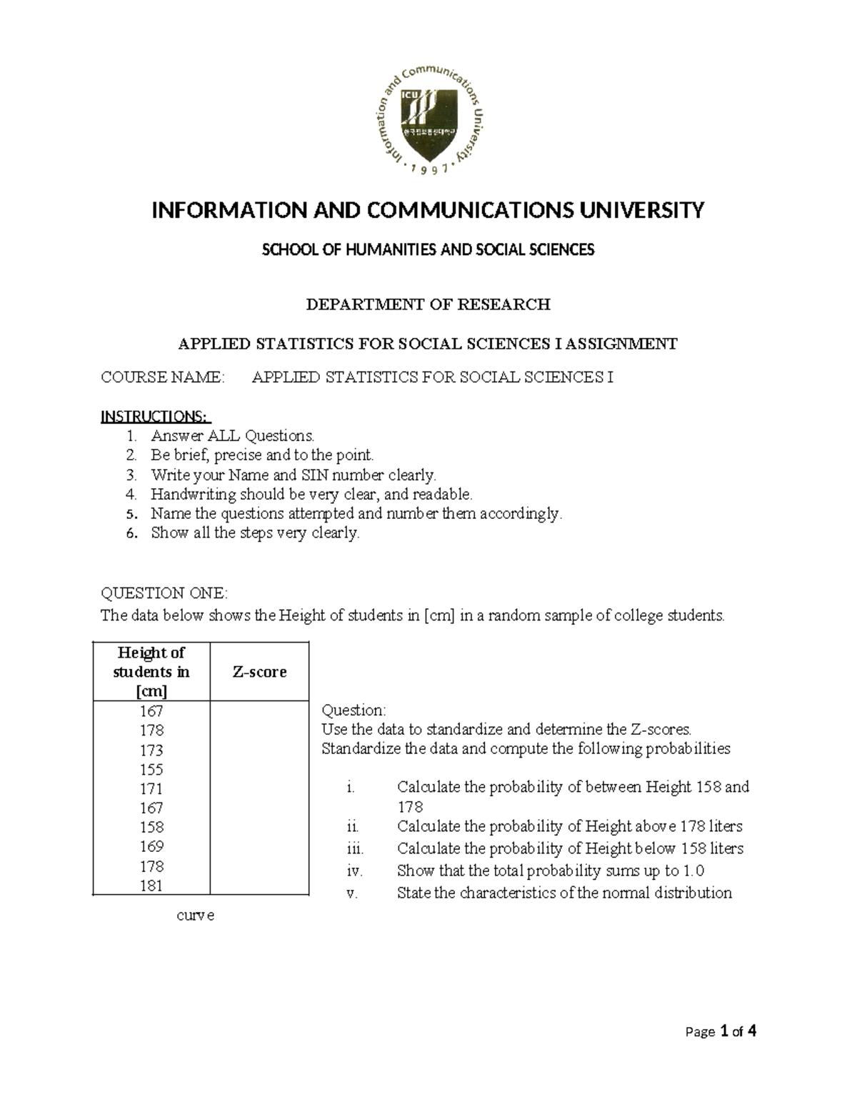504.Applied Stats for SS I 2023 Assignment on Z-scores & Regression ...