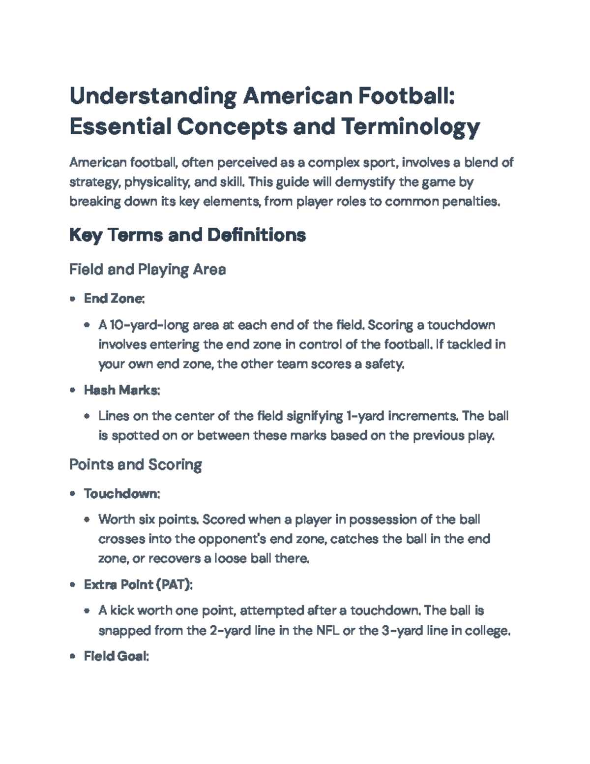 Understanding American Football: Key Concepts and Terminology Guide ...