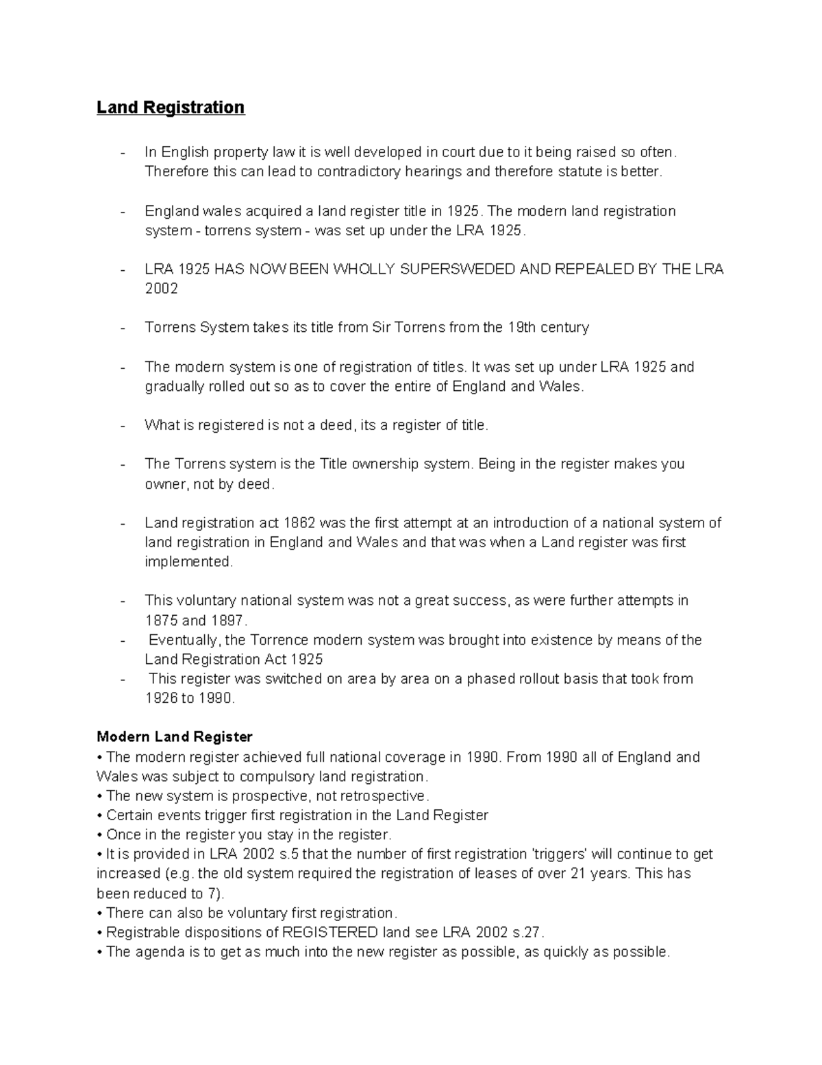 LS3529 Land Registration: Understanding the Torrens System and Its ...