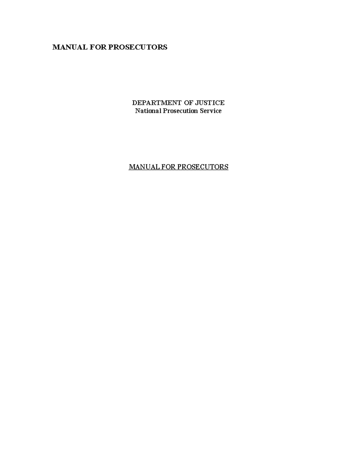 Philippine Prosecutors' Manual: Investigation & Trial Procedures - Studocu