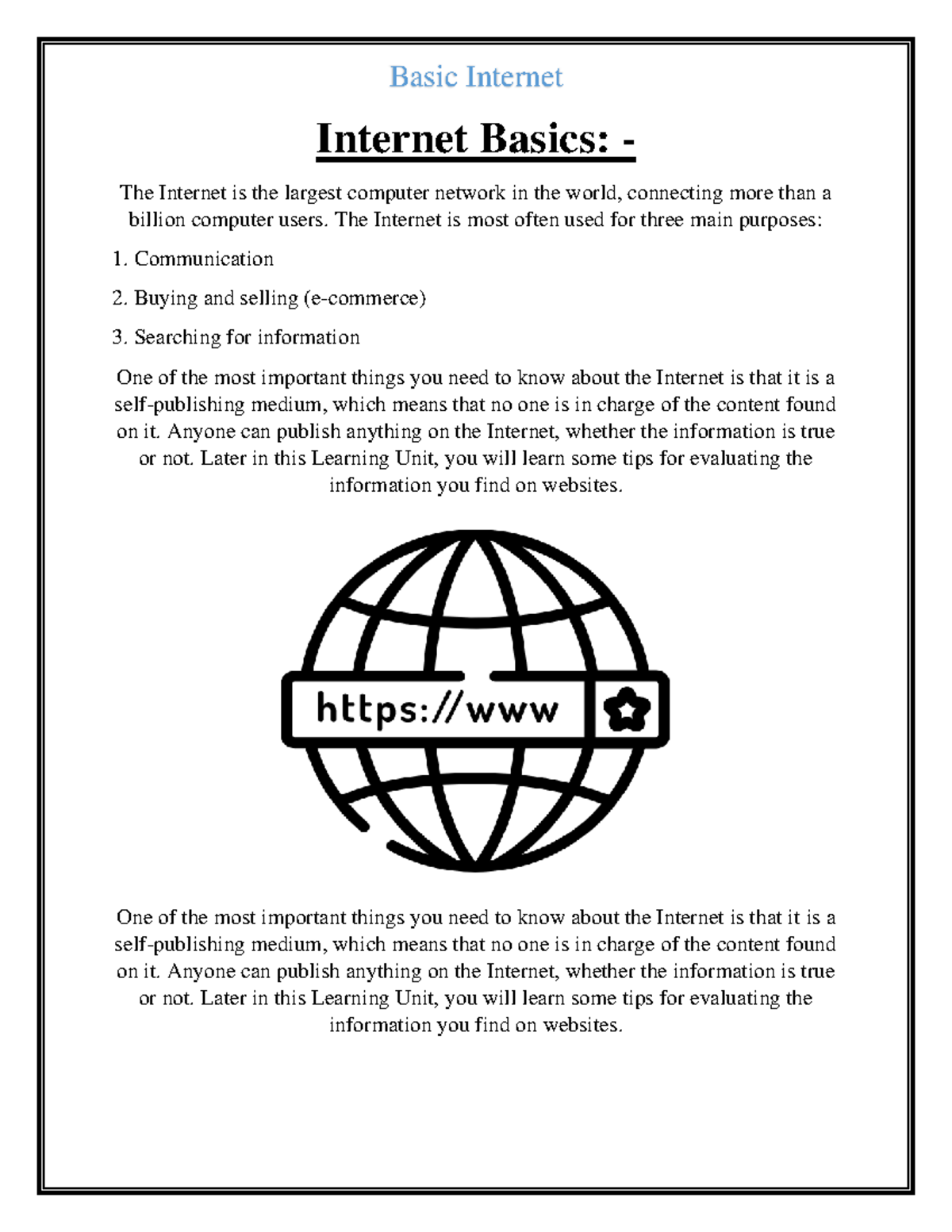 ICT 101: Internet Fundamentals and Connection Methods Overview - Studocu