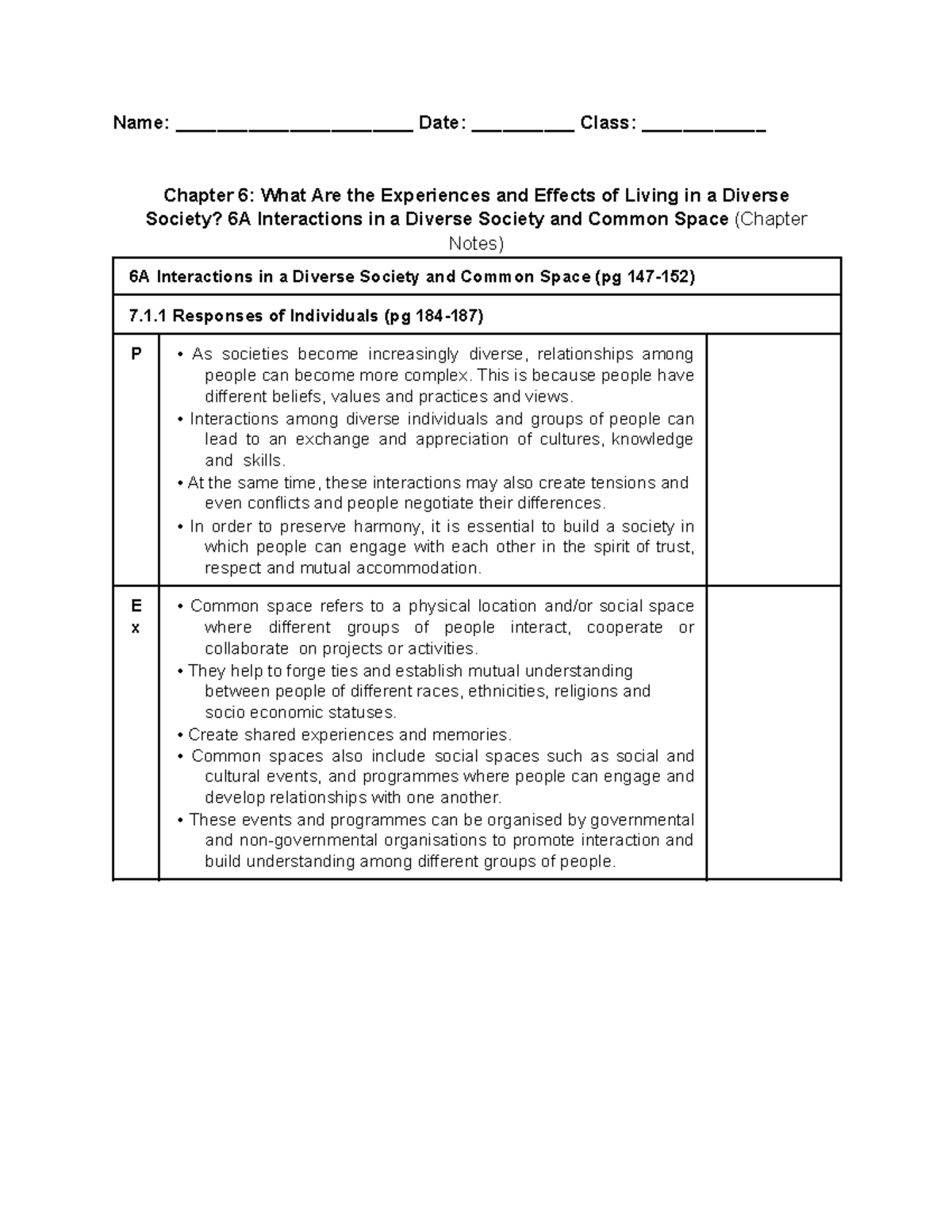 Chapter 6: Experiences in a Diverse Society - Social Studies Notes ...