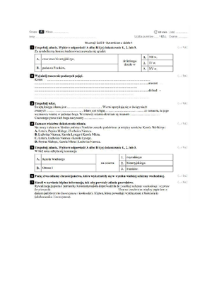 Sprawdzian Probny Z Historia Klasa 4 Wczoraj I Dzis www.studocu.com