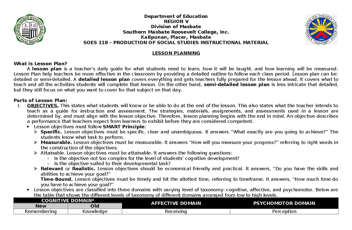 Lesson-Plan-for-Discussion - Copy - Department of Education REGION V ...