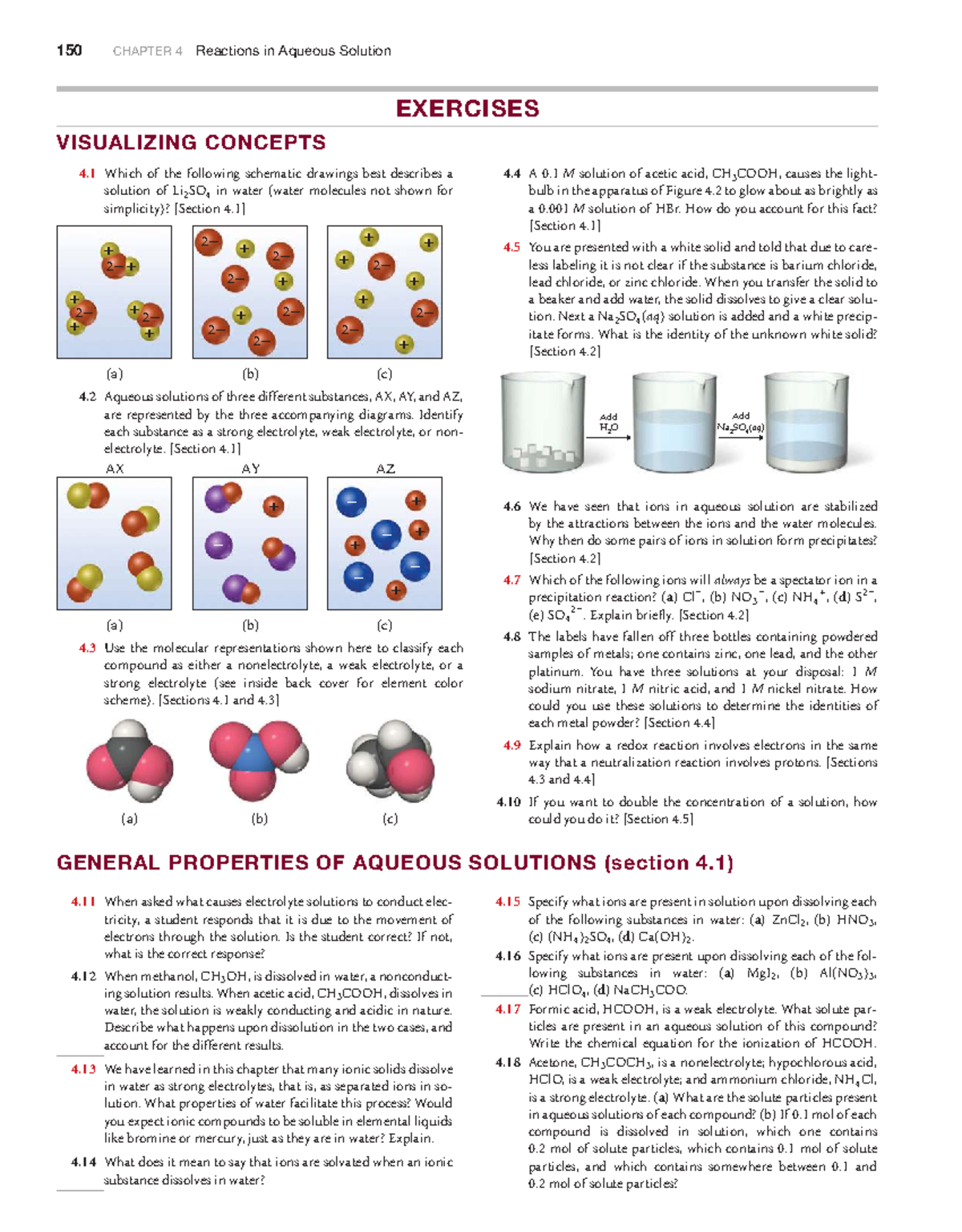 Ch. 4 Exercises - Reactions in Aqueous Solutions (Lecture Notes) - Studocu