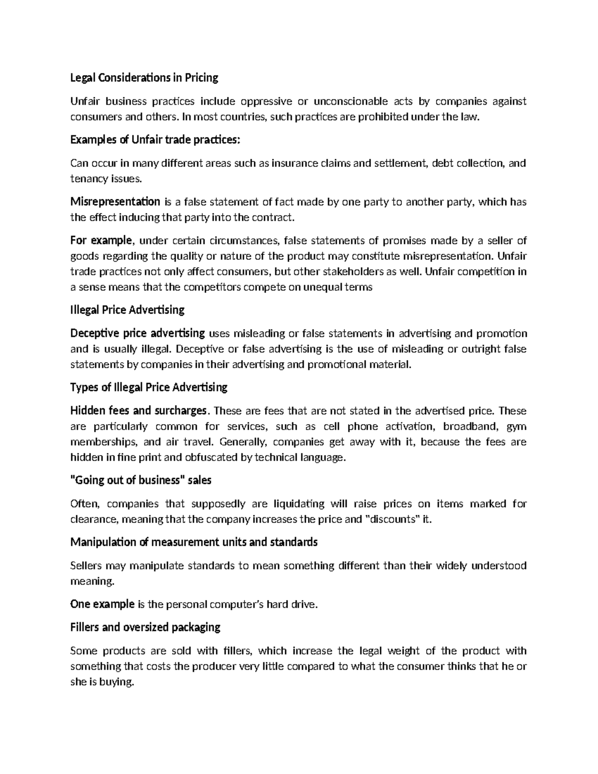 Legal meaning of good governance - Legal Considerations in Pricing ...