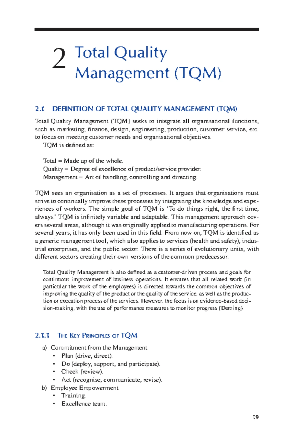 Total Quality Management (TQM) Implementation Challenges and Strategies ...