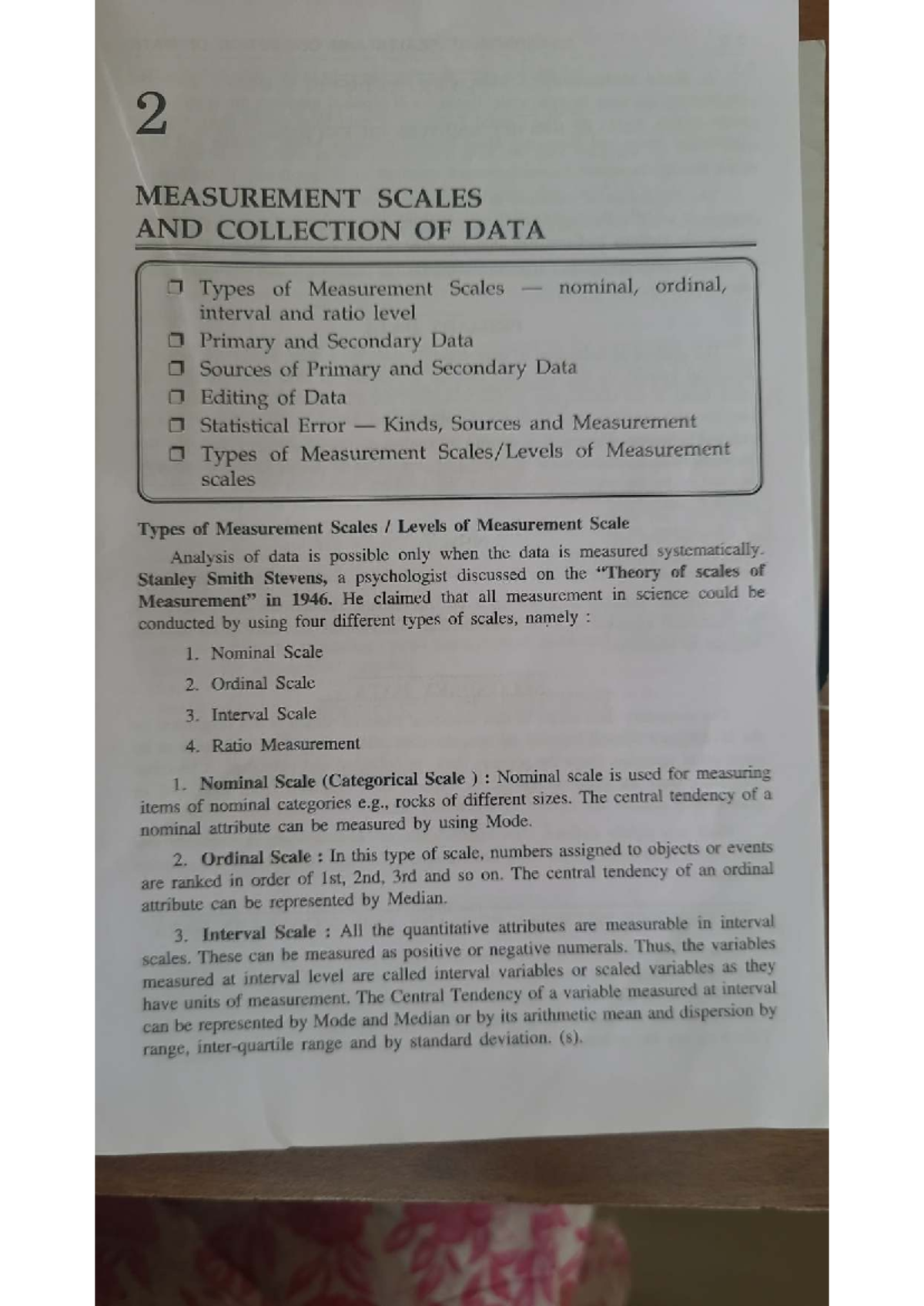 Measurement Scales and Data Collection in Statistics (Unit1) - Studocu