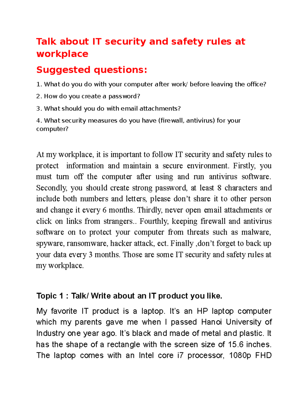 TACN3 - .bai on tap - Talk about IT security and safety rules at ...