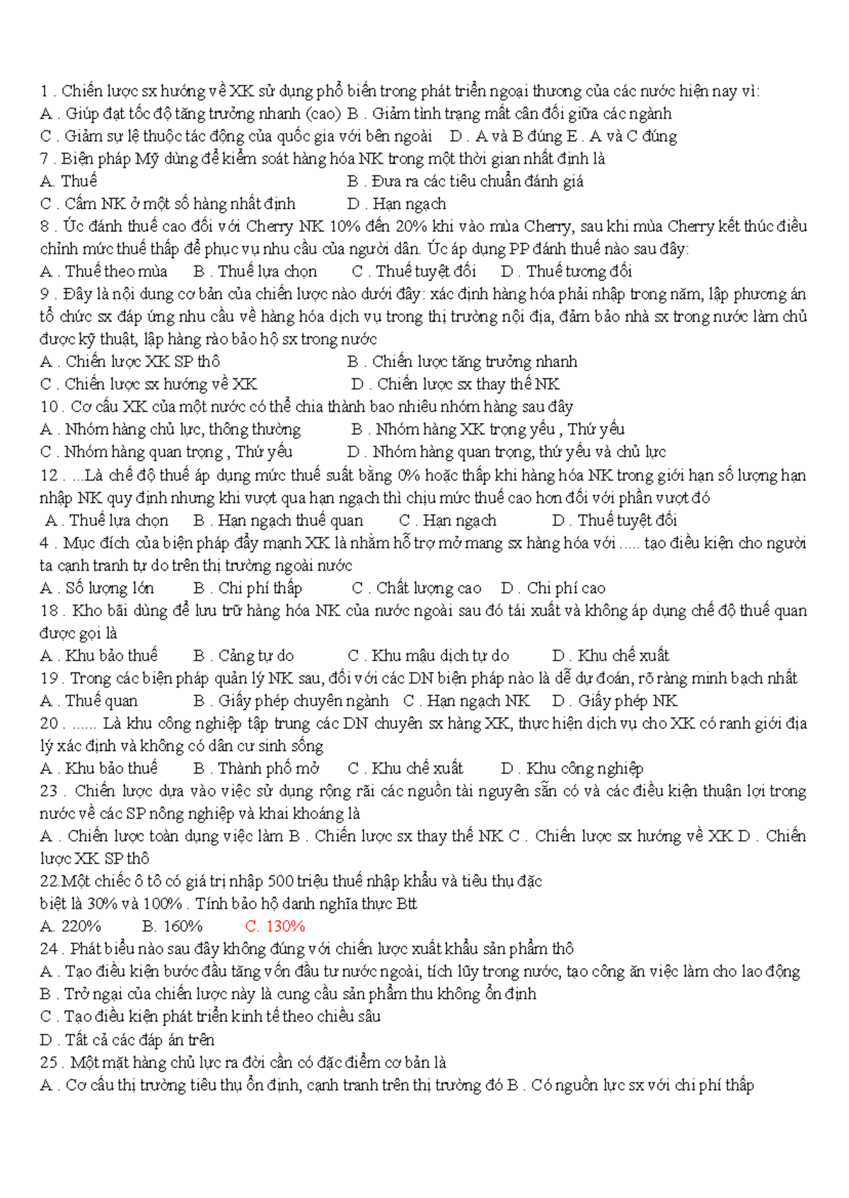 Final Exam Study Notes for Course 1: Economics and Trade - Studocu