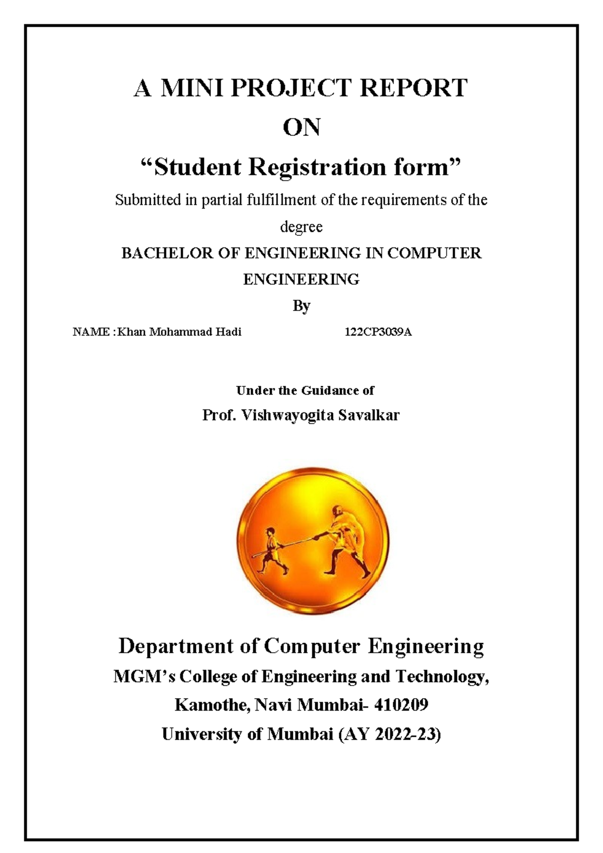 Java MP Report: Student Registration Form System Development - Studocu