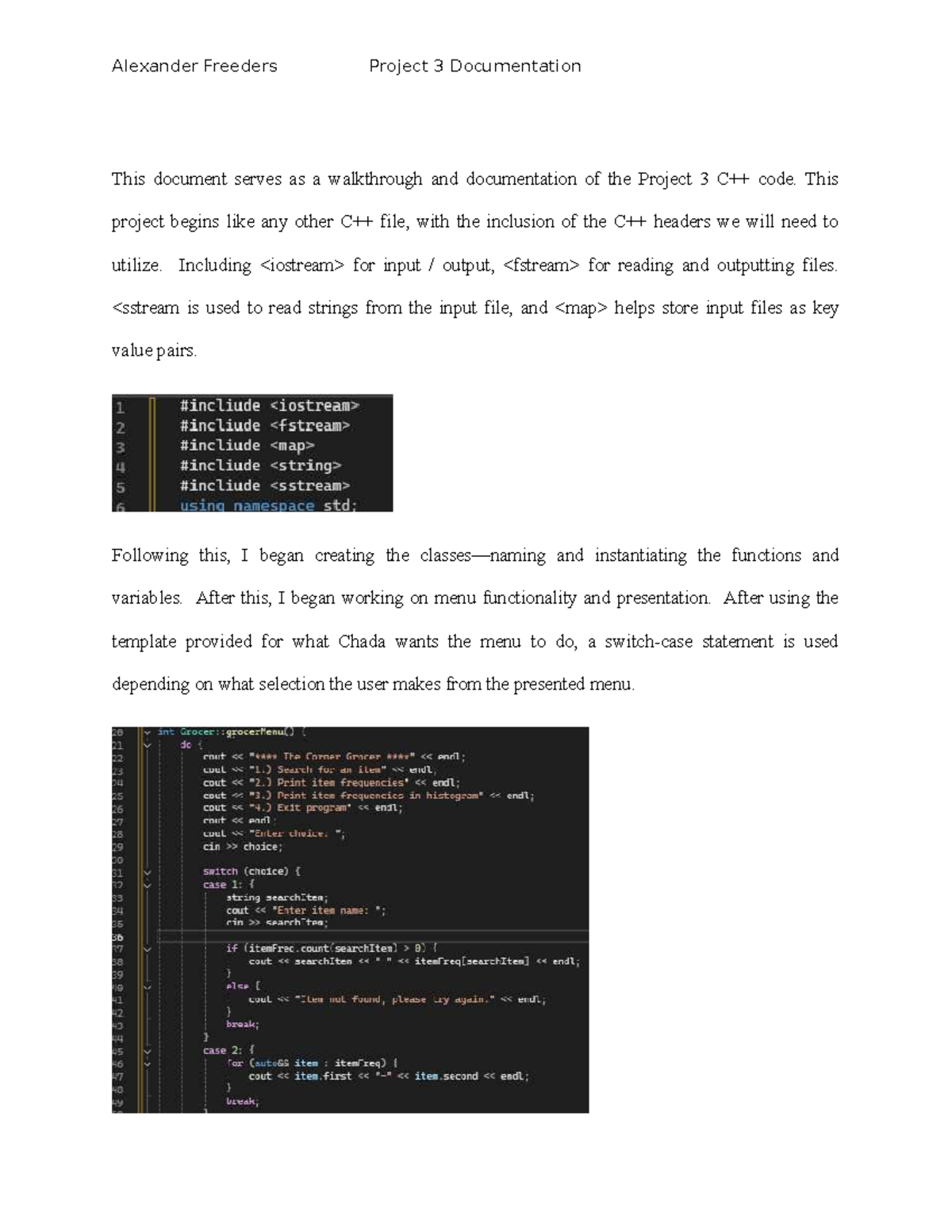 Project 3 Documentation - Alexander Freeders Project 3 Documentation ...