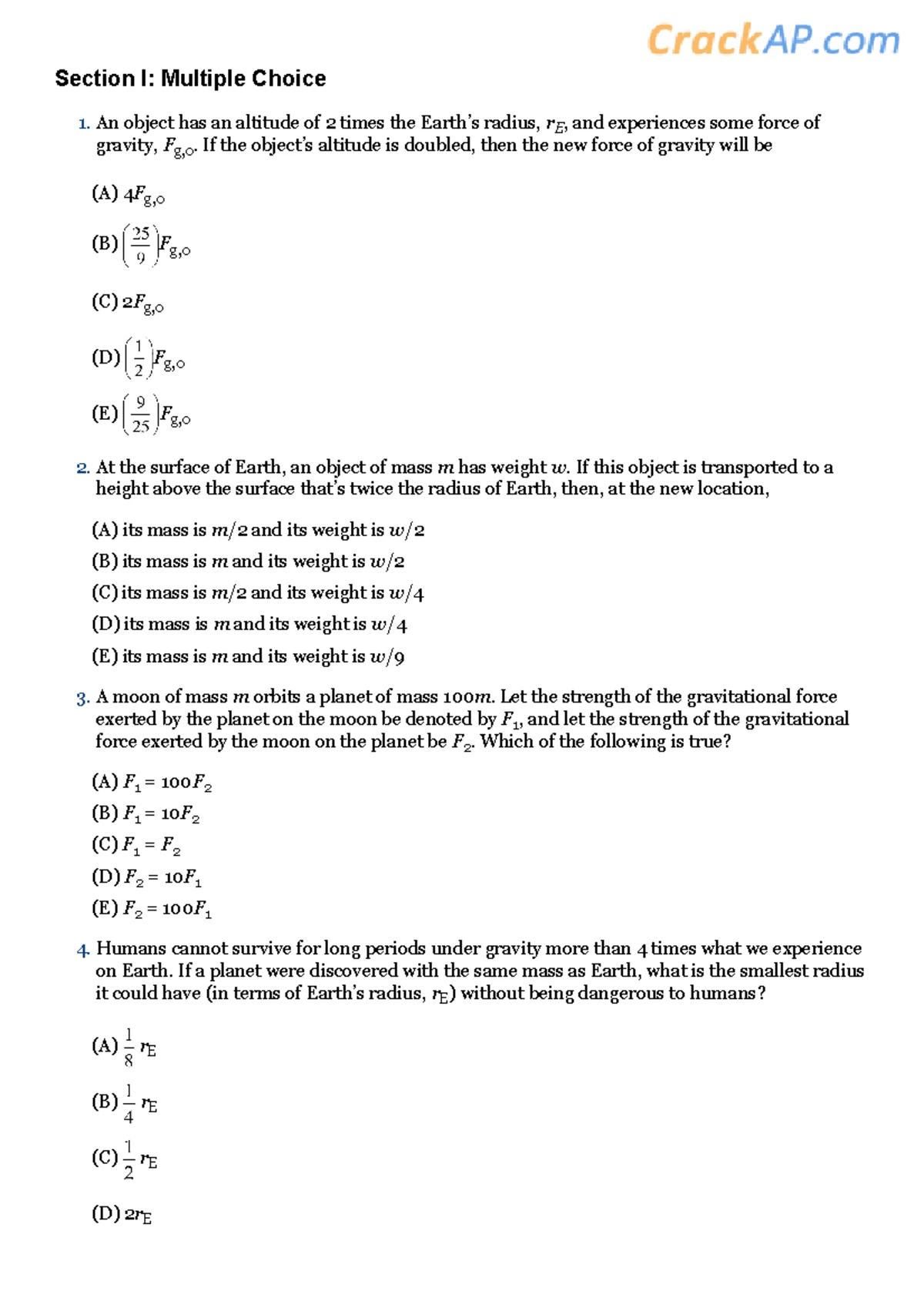 AP Calculus AB Exam Practice Questions and Solutions - Studocu