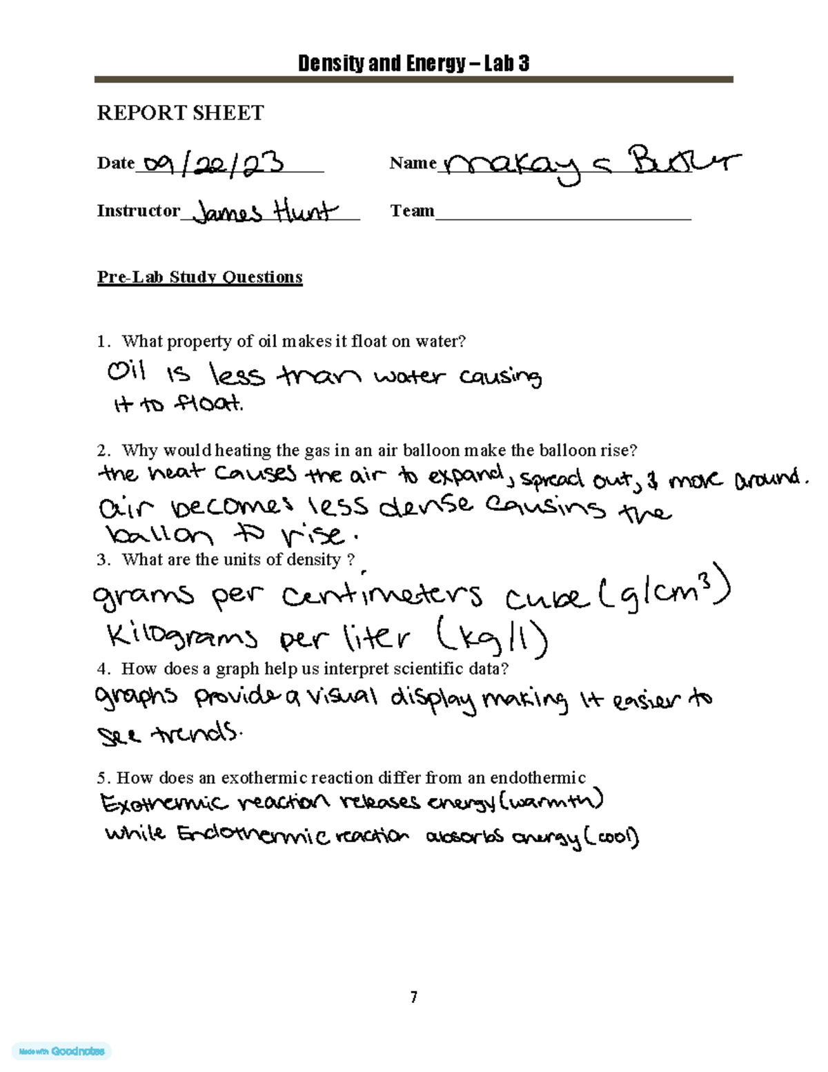 Chemistry Lab 1 - Practice Assignment Report Sheet and Analysis - Studocu