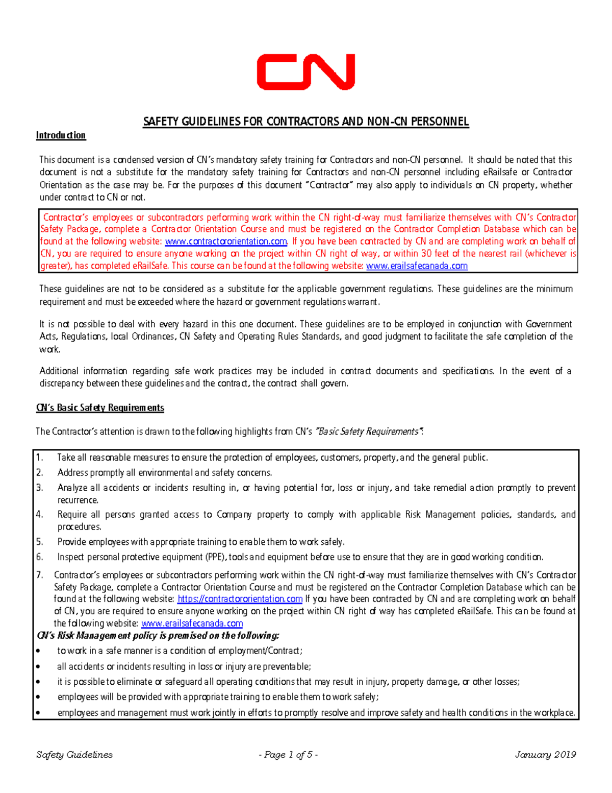 CN Contractors Safety Guidelines: Essential Protocols for Compliance ...