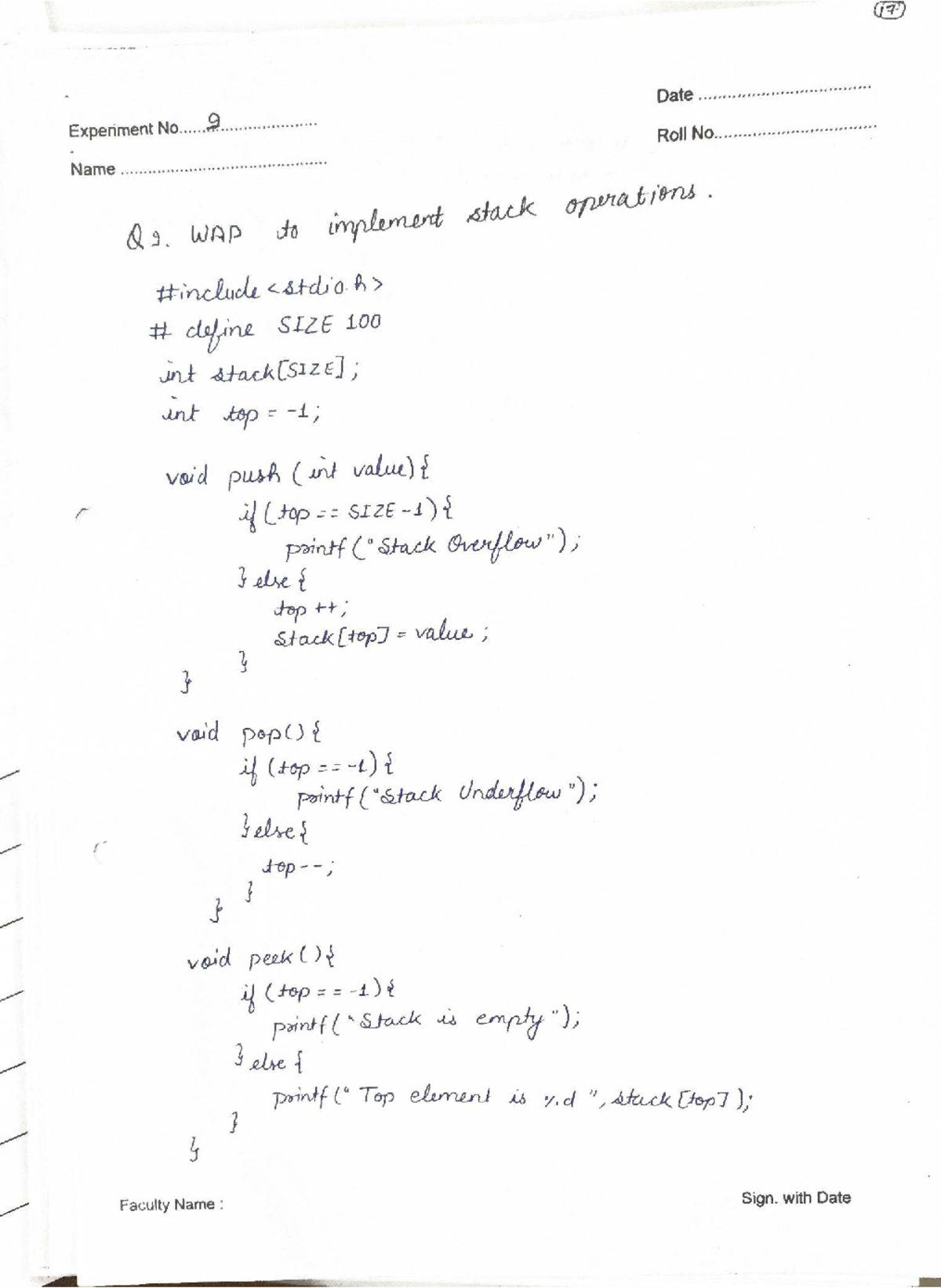 DSA 101: Stack, Queue, and Sorting Algorithms Implementation Notes ...