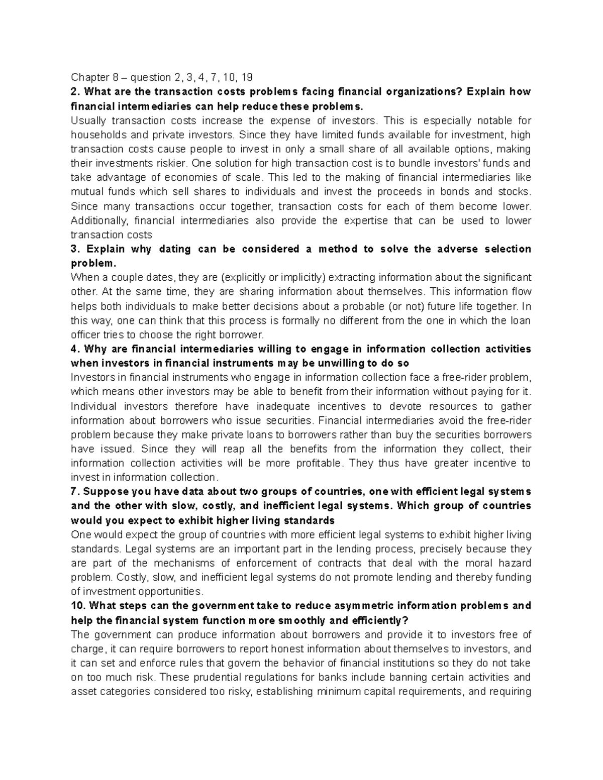 Tut 6 fmt - practice material - Chapter 8 – question 2, 3, 4, 7, 10, 19 ...