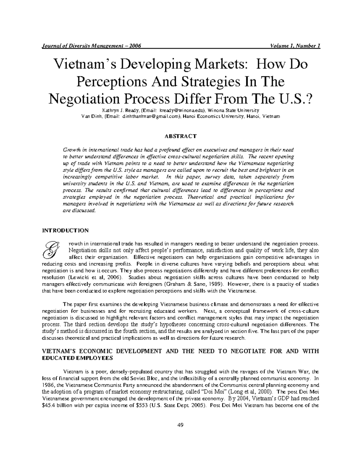 Negotiation Strategies in Vietnam vs. the U.: Cultural Insights and ...