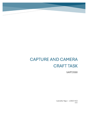 [Solved] Take three images demonstrating the effects of Aperture and ...